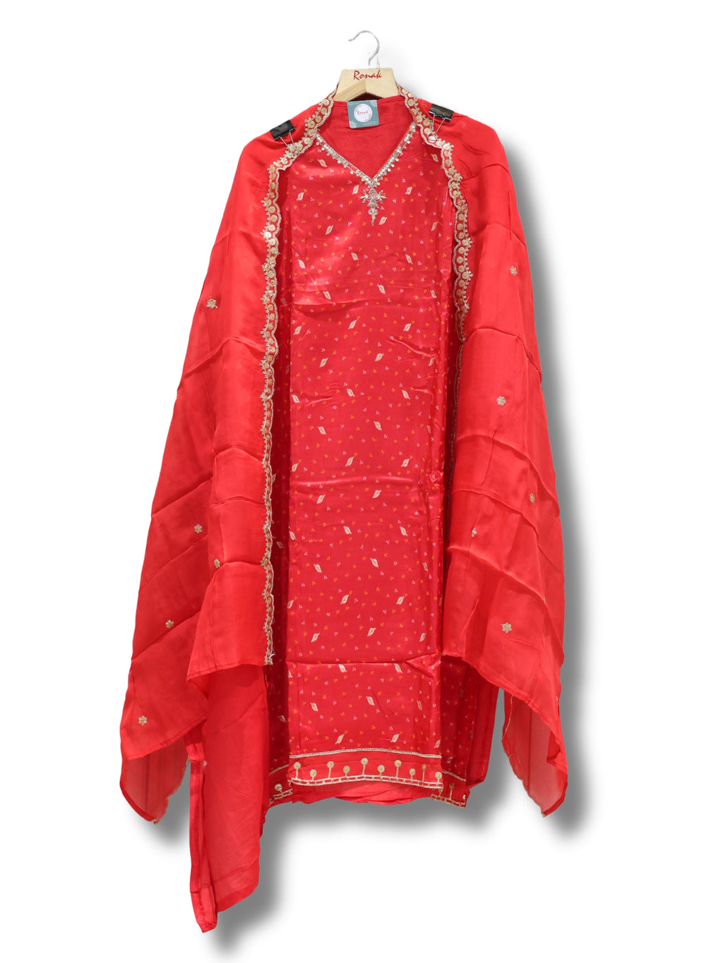 Premium Pure Georgette Unstitched Suit with Kashmiri Work & Dupatta
