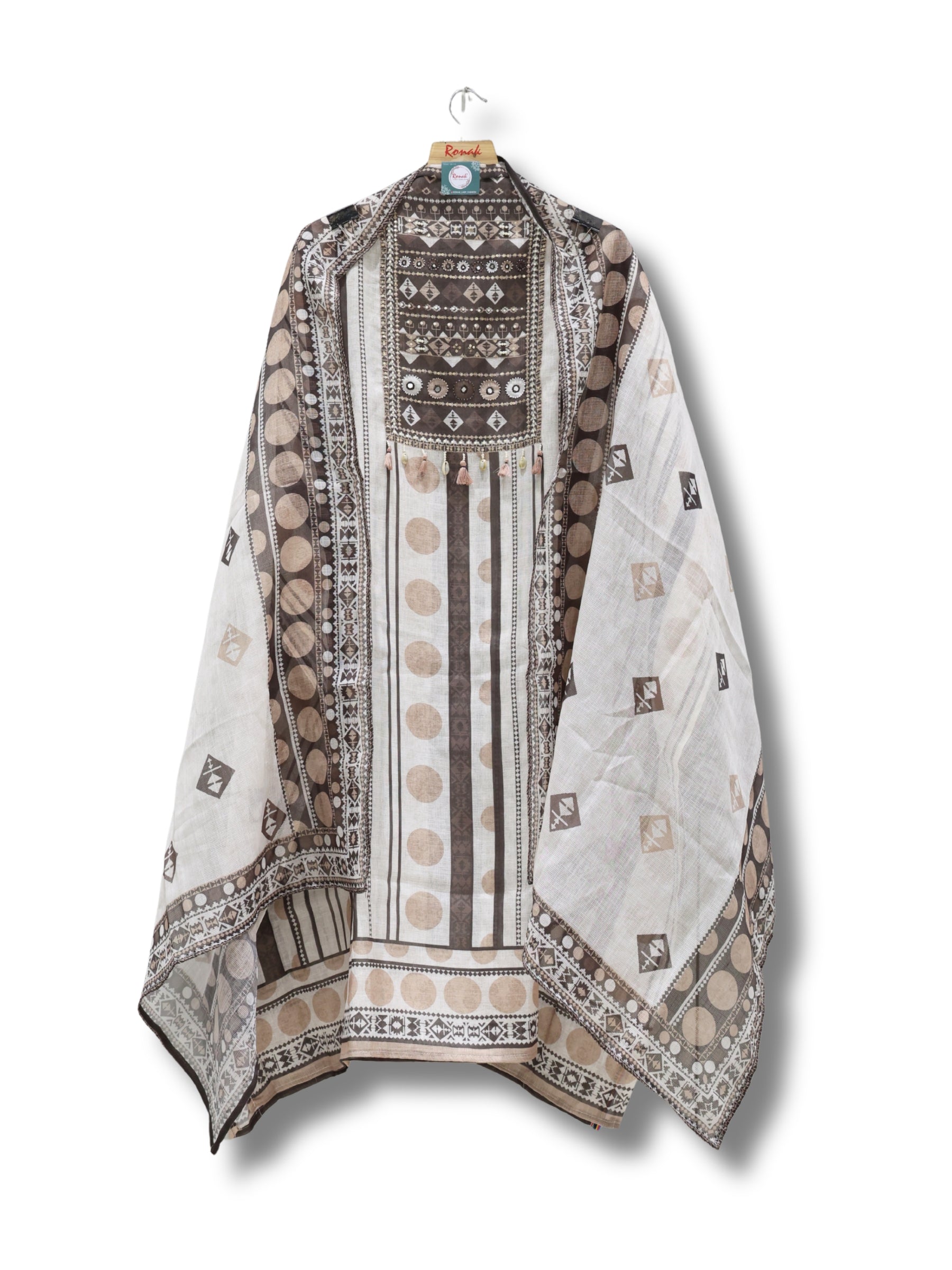 Premium Pure Linen Unstitched Suit & Dupatta