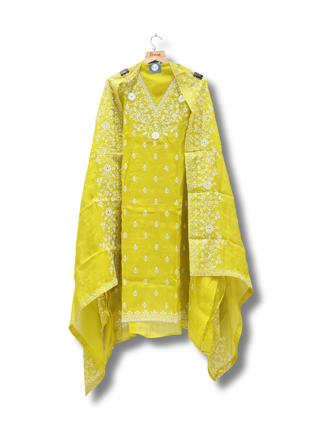 Premium Pure Organza Unstitched Suit with All-Over Beautiful Work