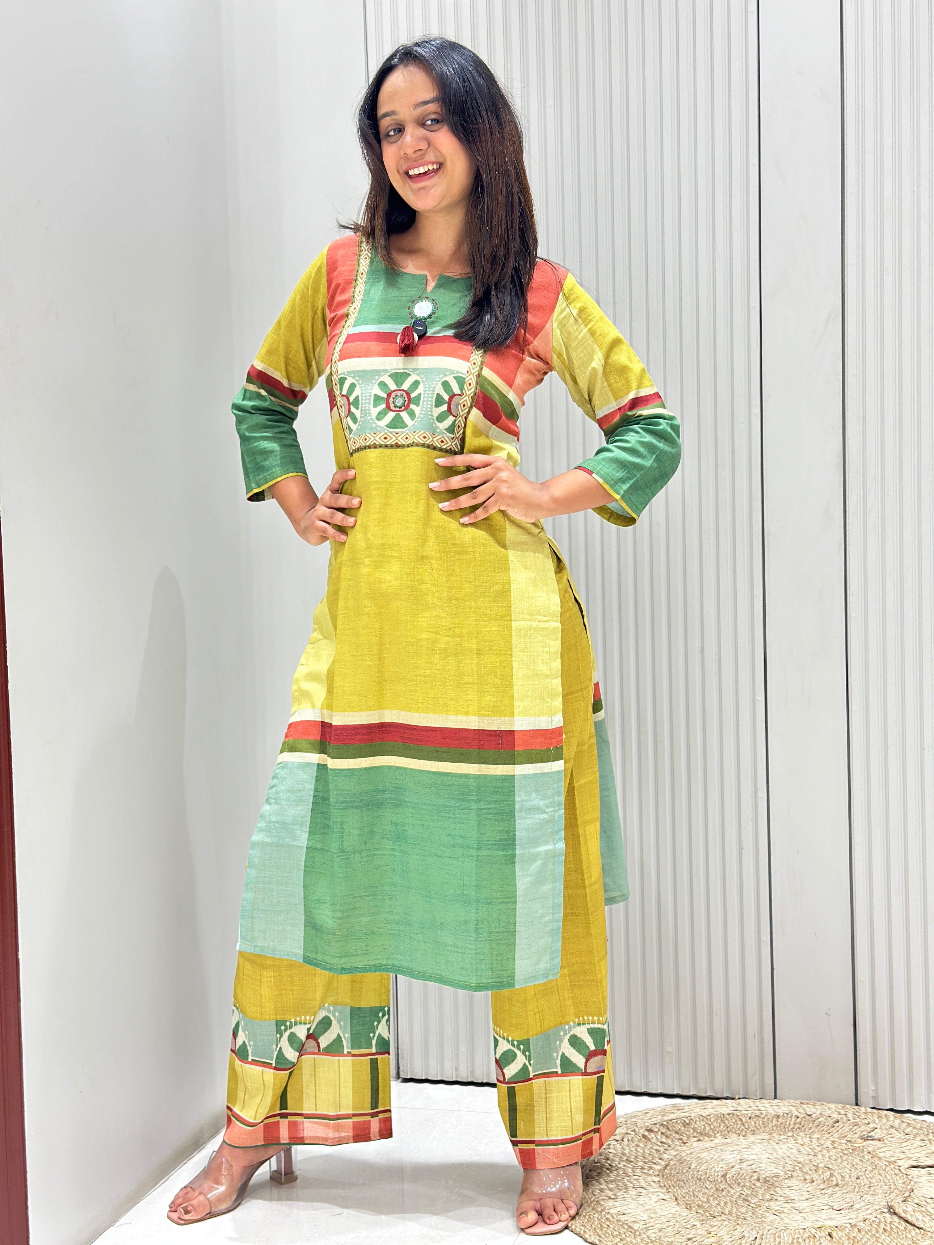 Premium Pure Linen Two-Piece Dress Set