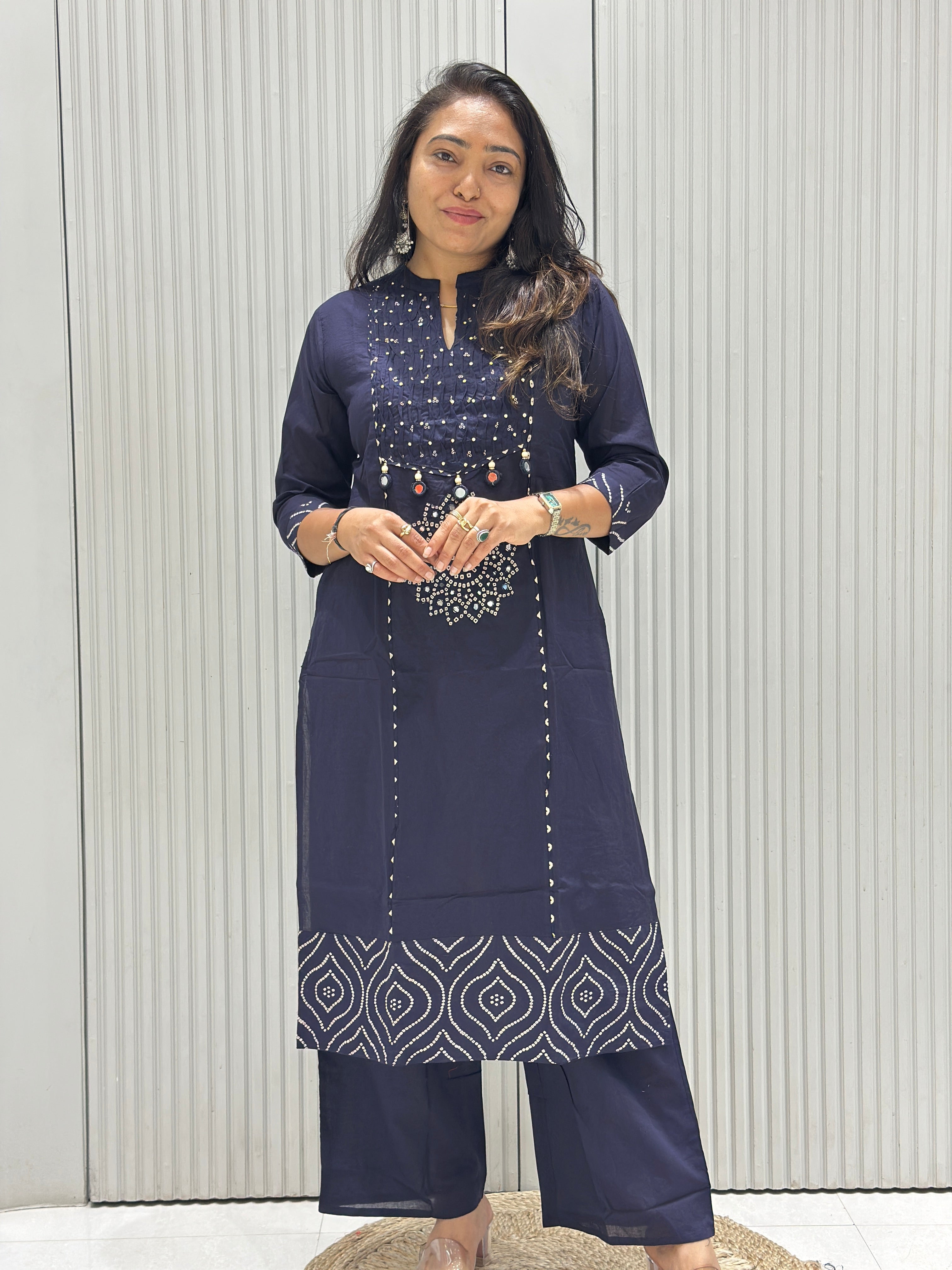 Pure Cotton 3-Piece Suit with Mal Cotton Dupatta