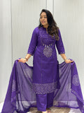 Pure Cotton 3-Piece Suit with Mal Cotton Dupatta