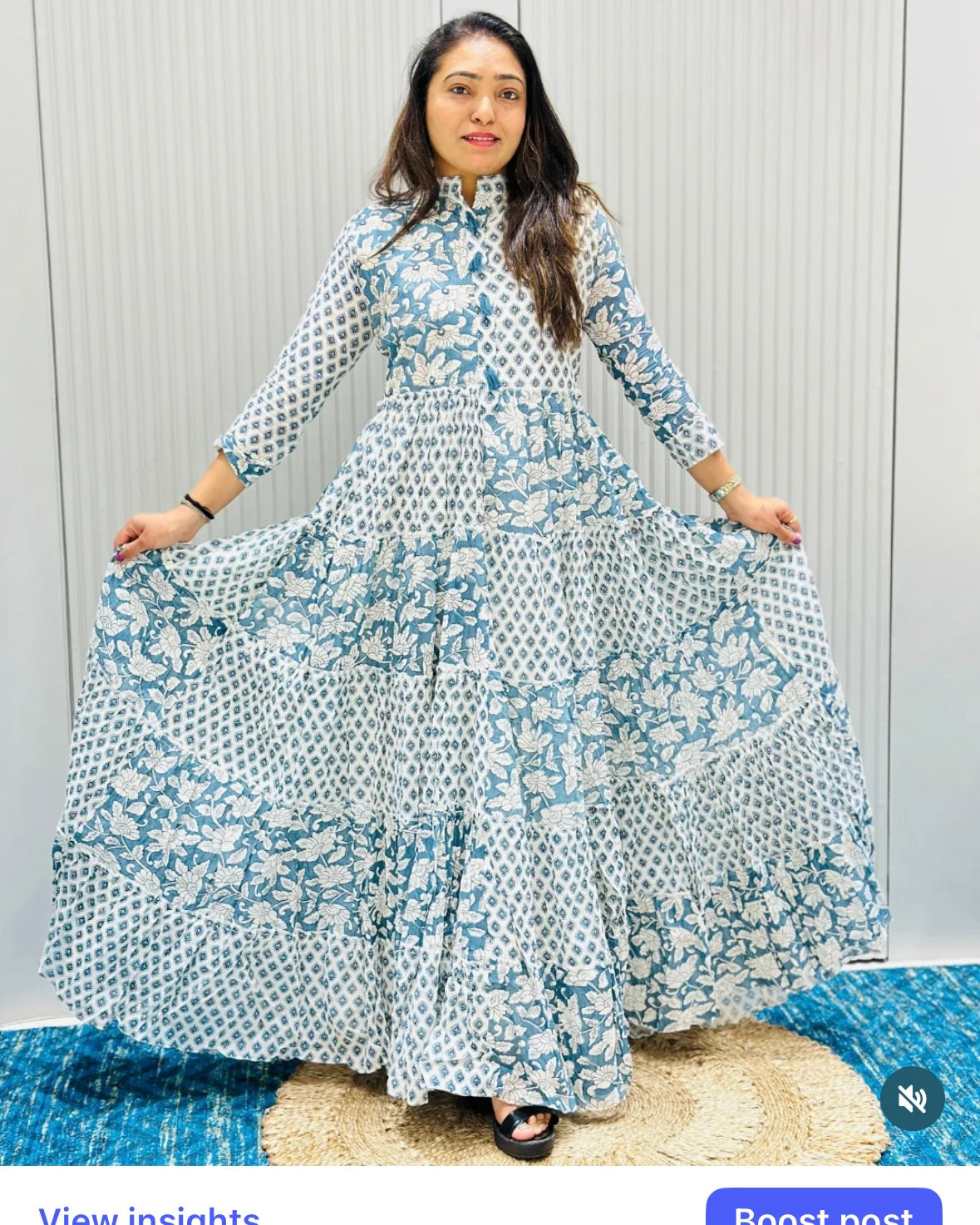 Premium Mal Cotton Flared Gown