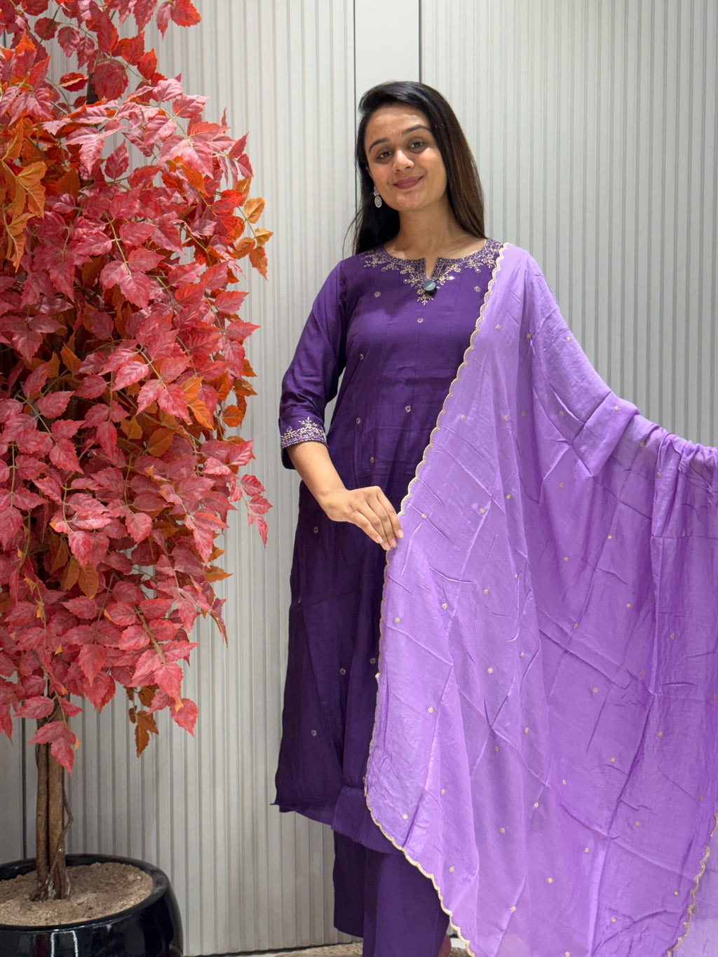 Slub Silk A-Line suite