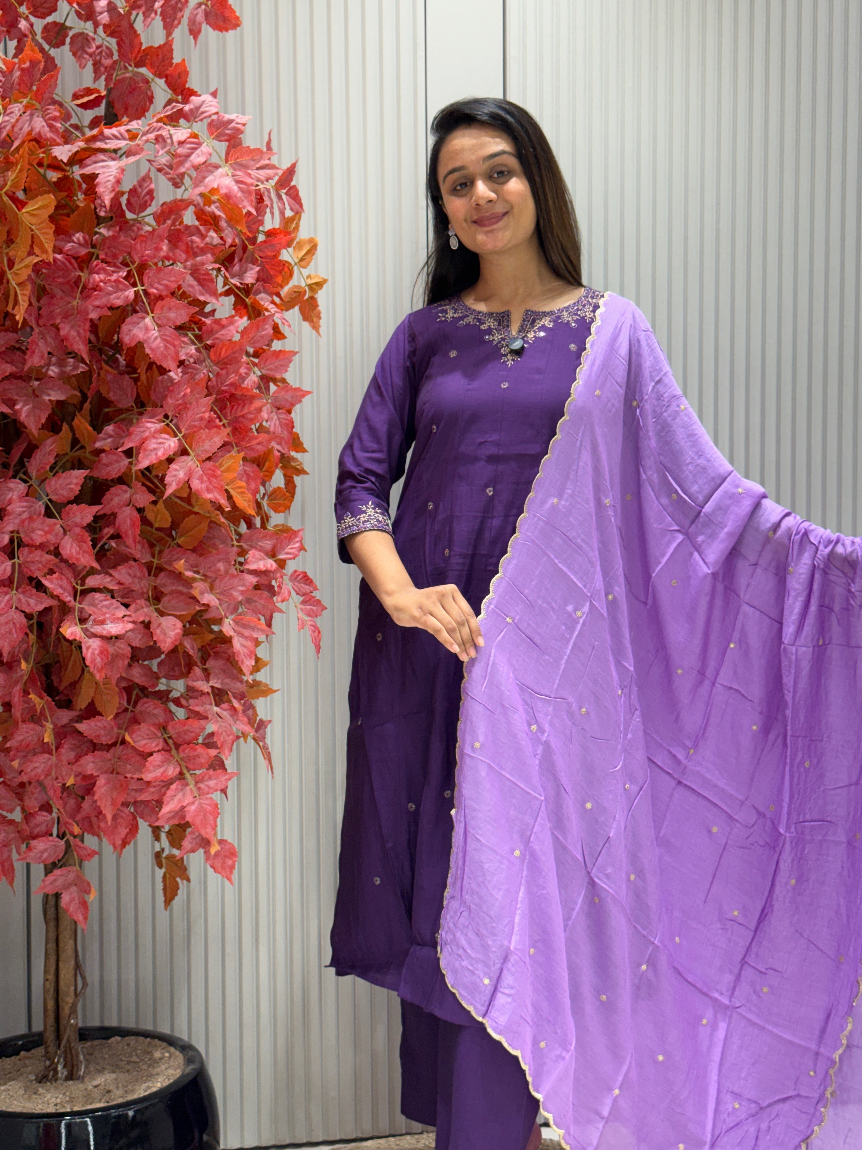 Slub Silk A-Line suite