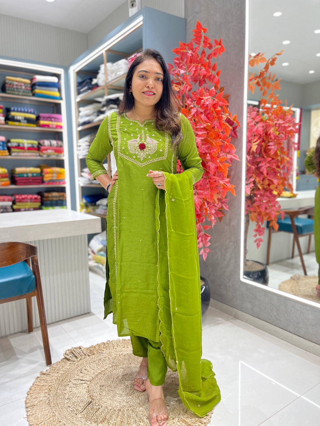 Pure Dola Silk Straight Cut suit