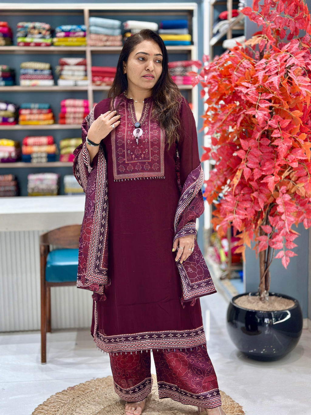 Pure Georgette A-Line suit