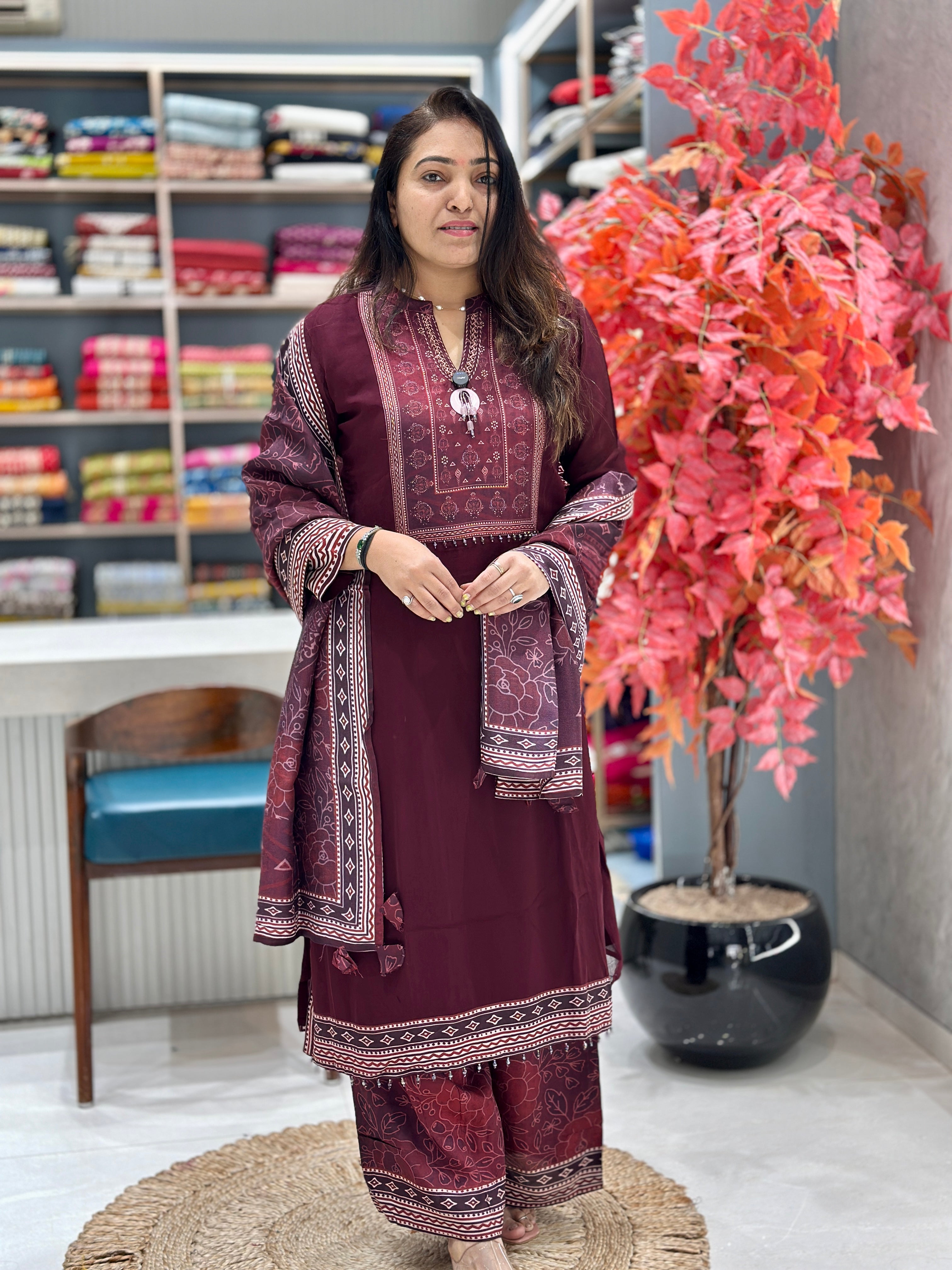 Pure Georgette A-Line suit