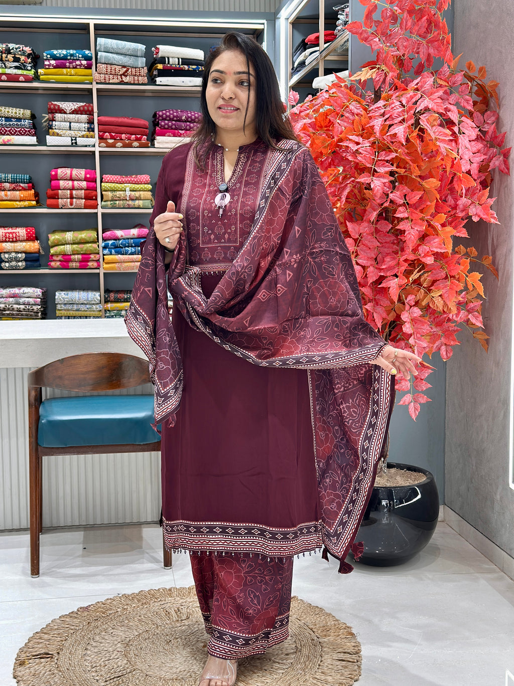 Pure Georgette A-Line suit