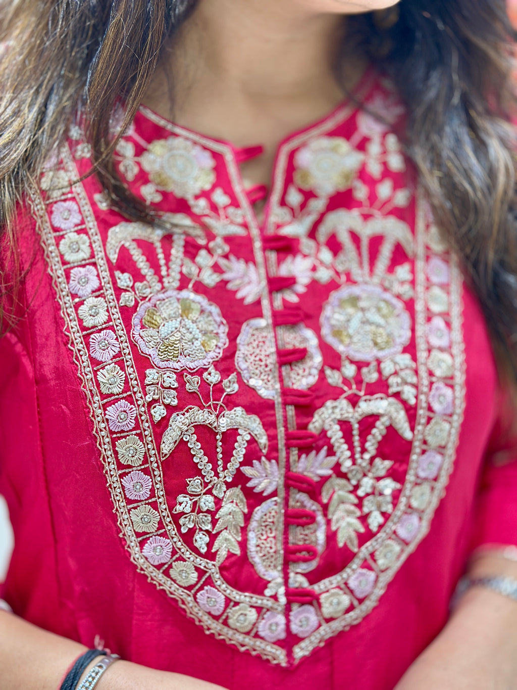 Pure Dola Silk Anarkali suit