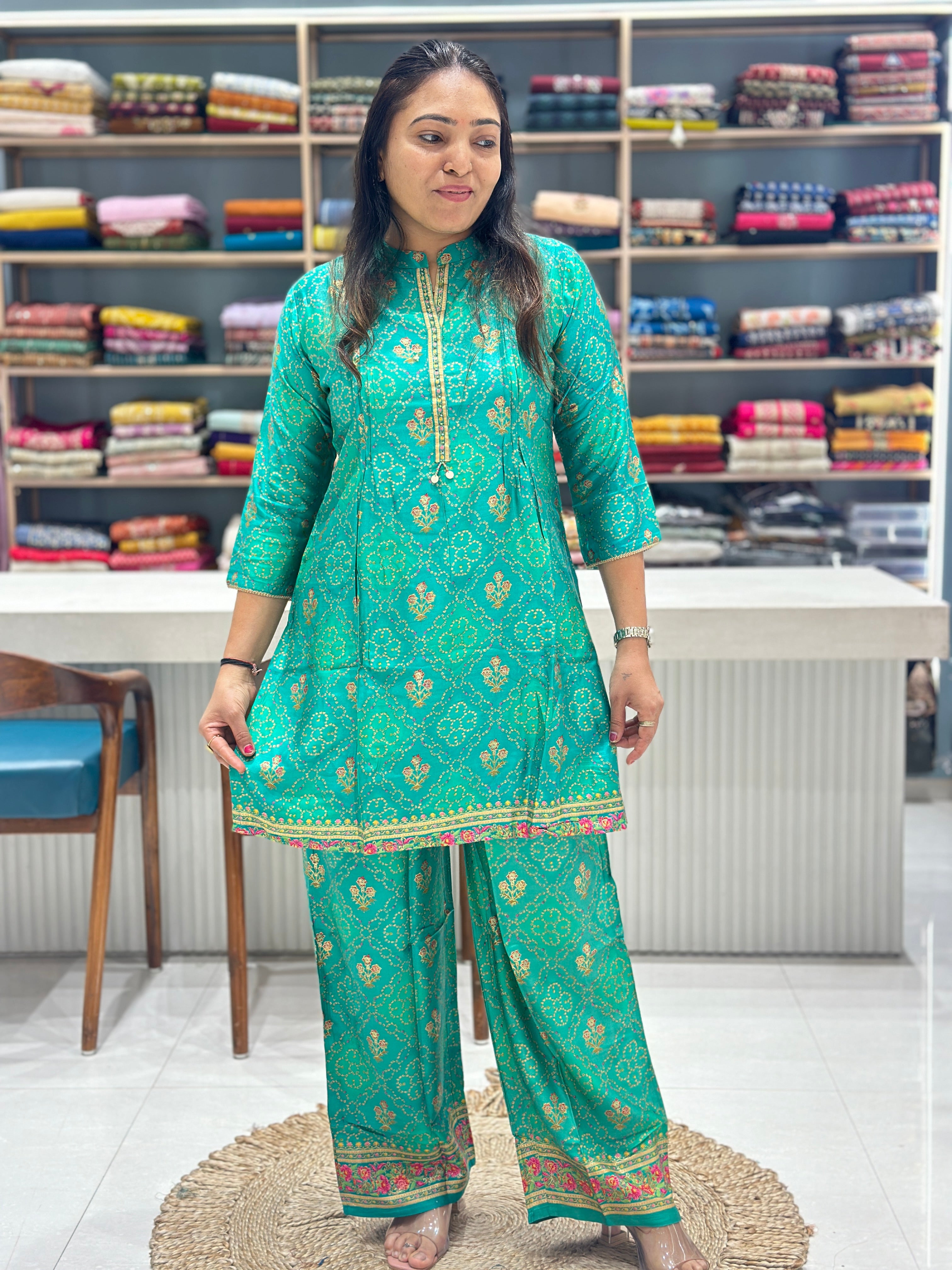 Pure Gajji Silk Co-ord Set