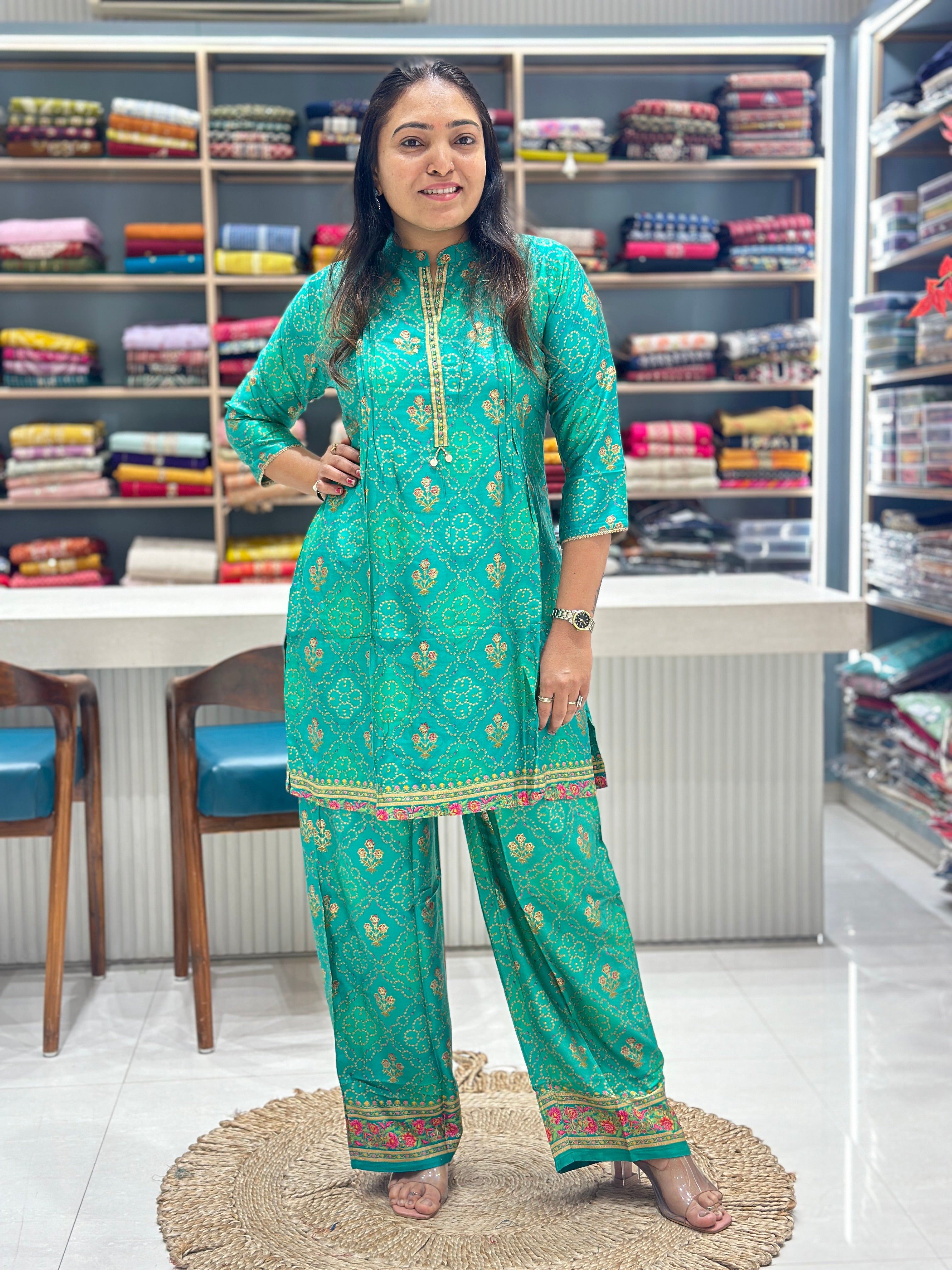 Pure Gajji Silk Co-ord Set