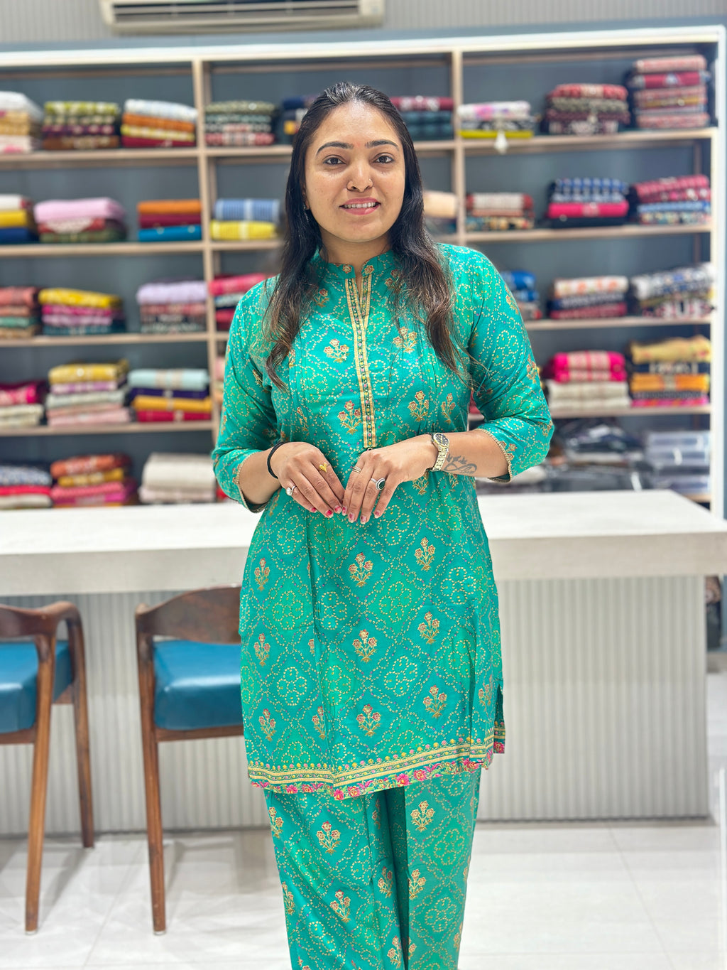 Pure Gajji Silk Co-ord Set