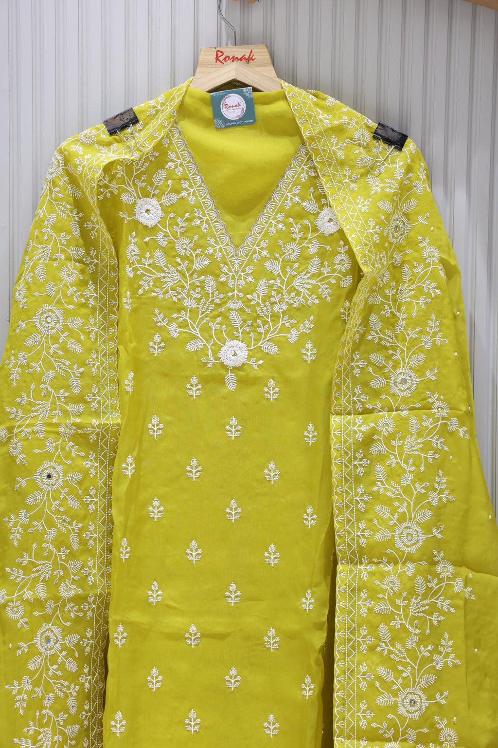 Premium Pure Organza Unstitched Suit with All-Over Beautiful Work