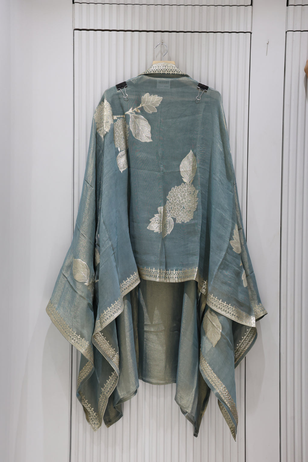 Premium Pure simmer Unstitched Suit with Thread Work Dupatta