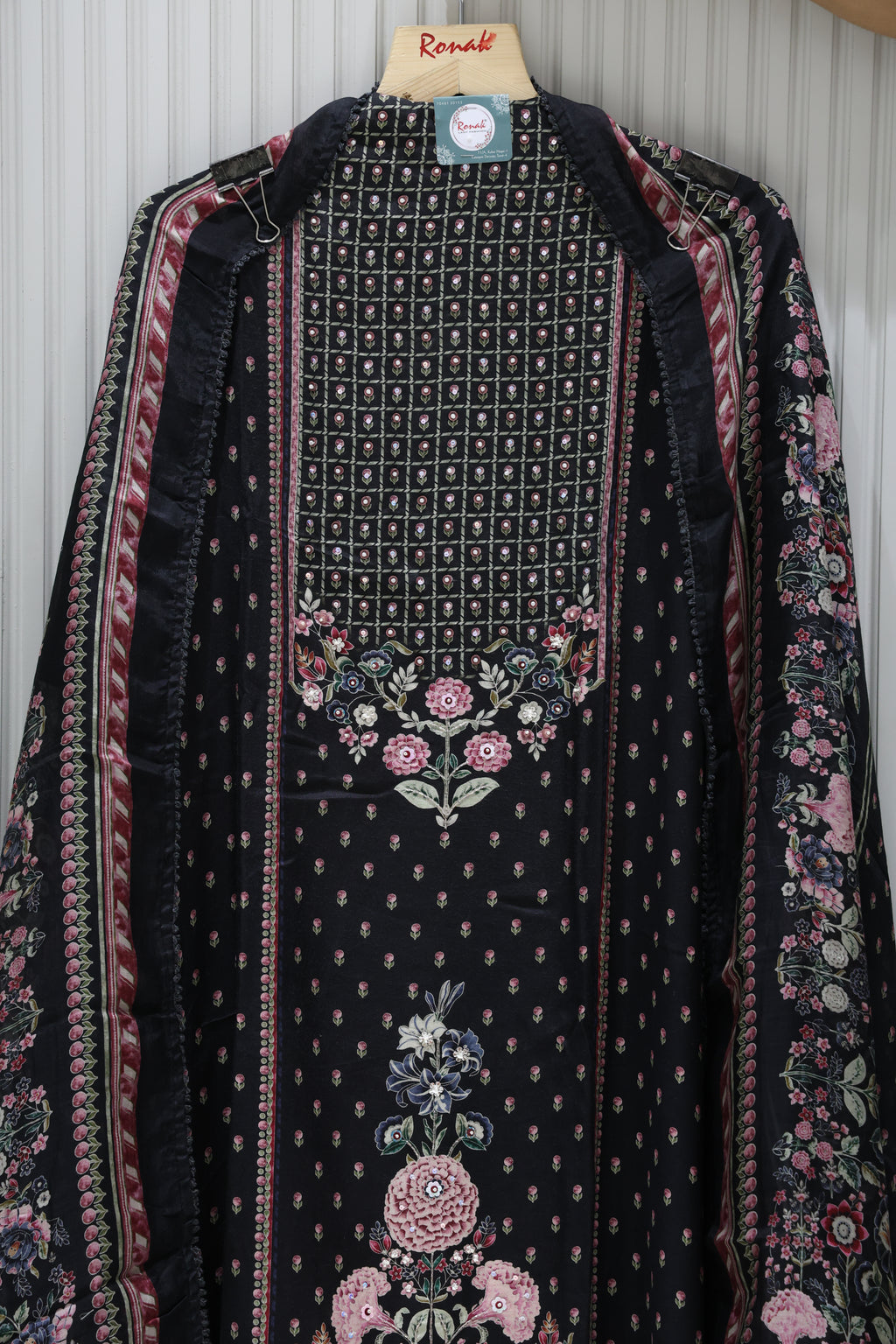 Premium Pure MASLIN Silk Unstitched Suit & Dupatta