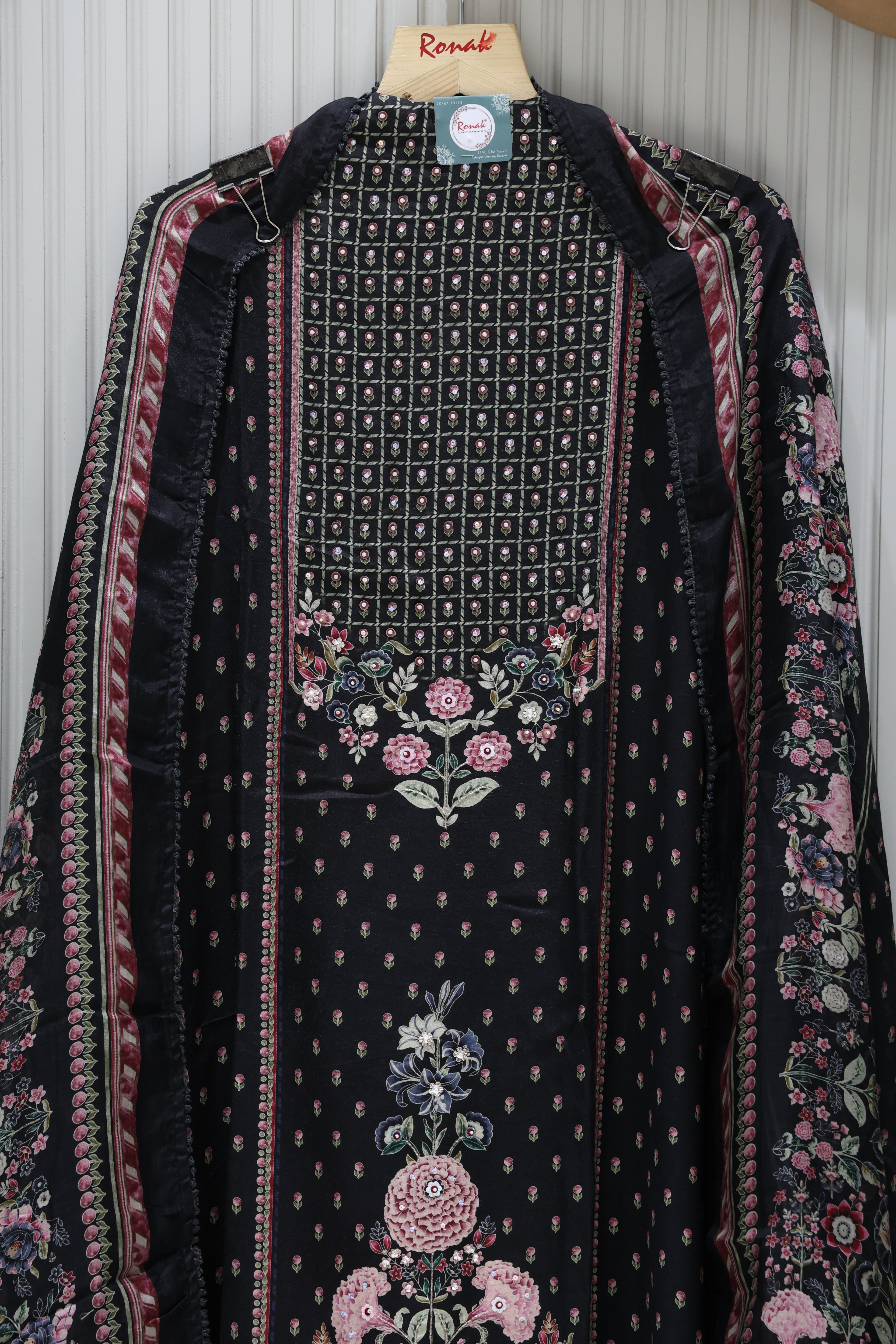Premium Pure MASLIN Silk Unstitched Suit & Dupatta