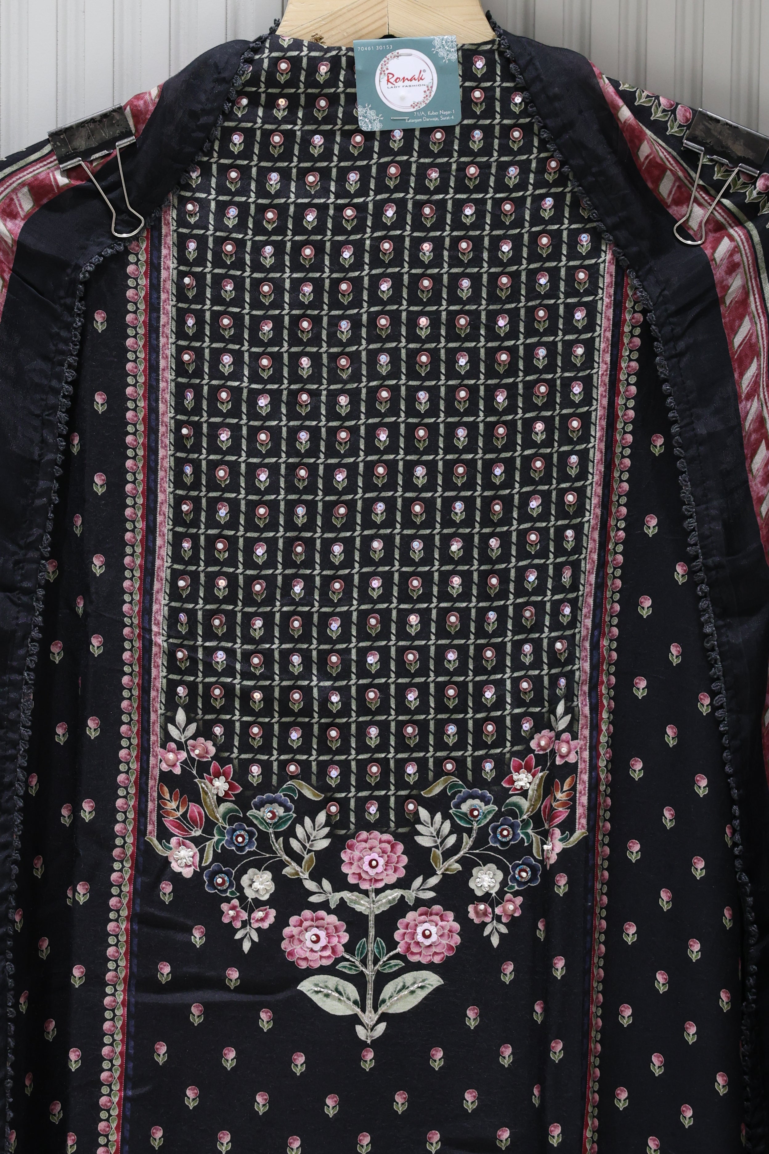 Premium Pure MASLIN Silk Unstitched Suit & Dupatta