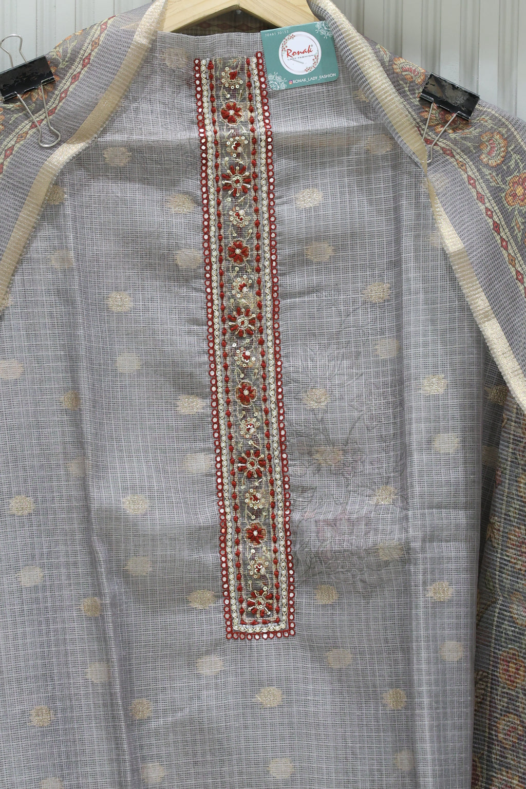 Premium kota doriya Digital Print Unstitched Suit &amp; Dupatta
