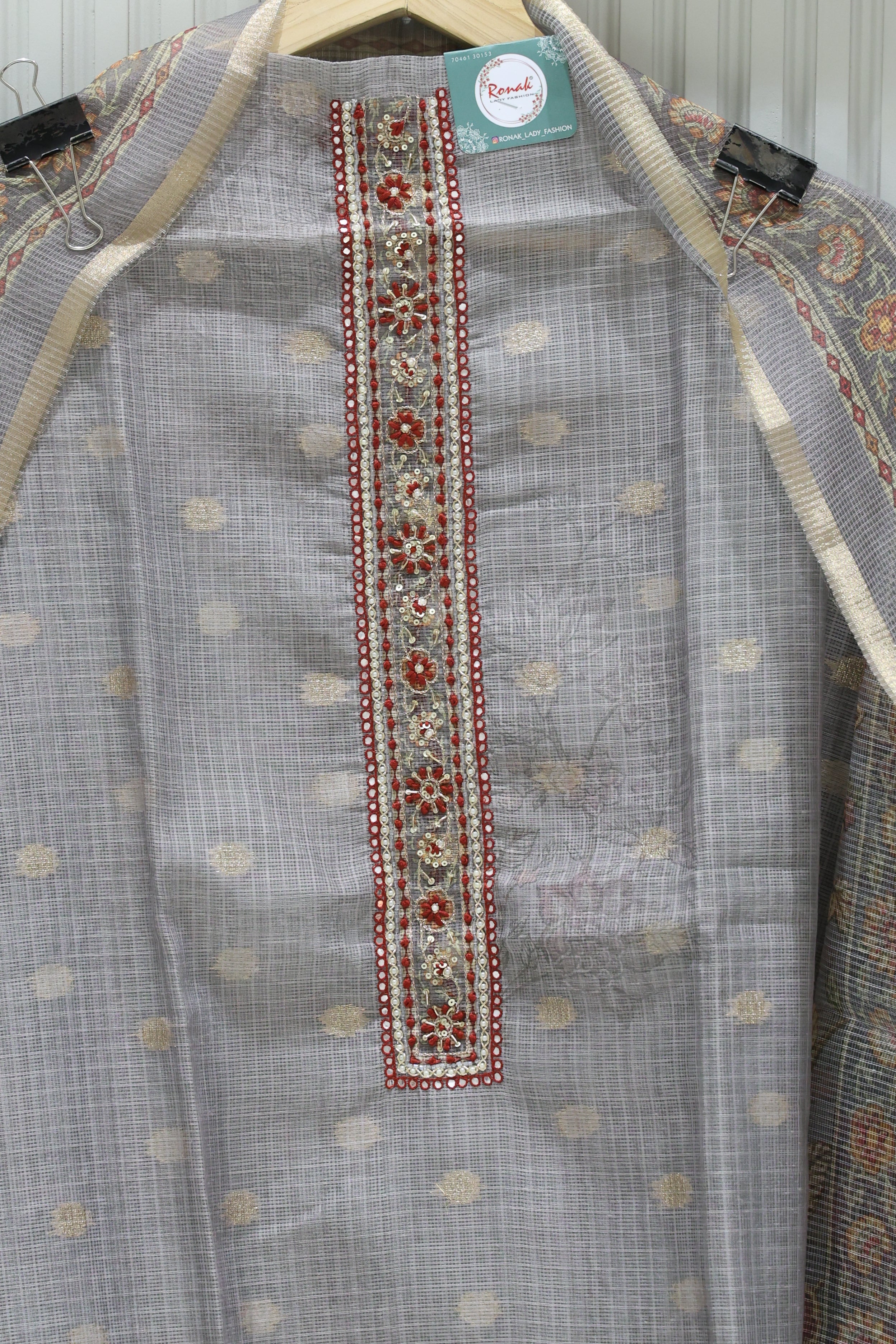 Premium kota doriya Digital Print Unstitched Suit &amp; Dupatta
