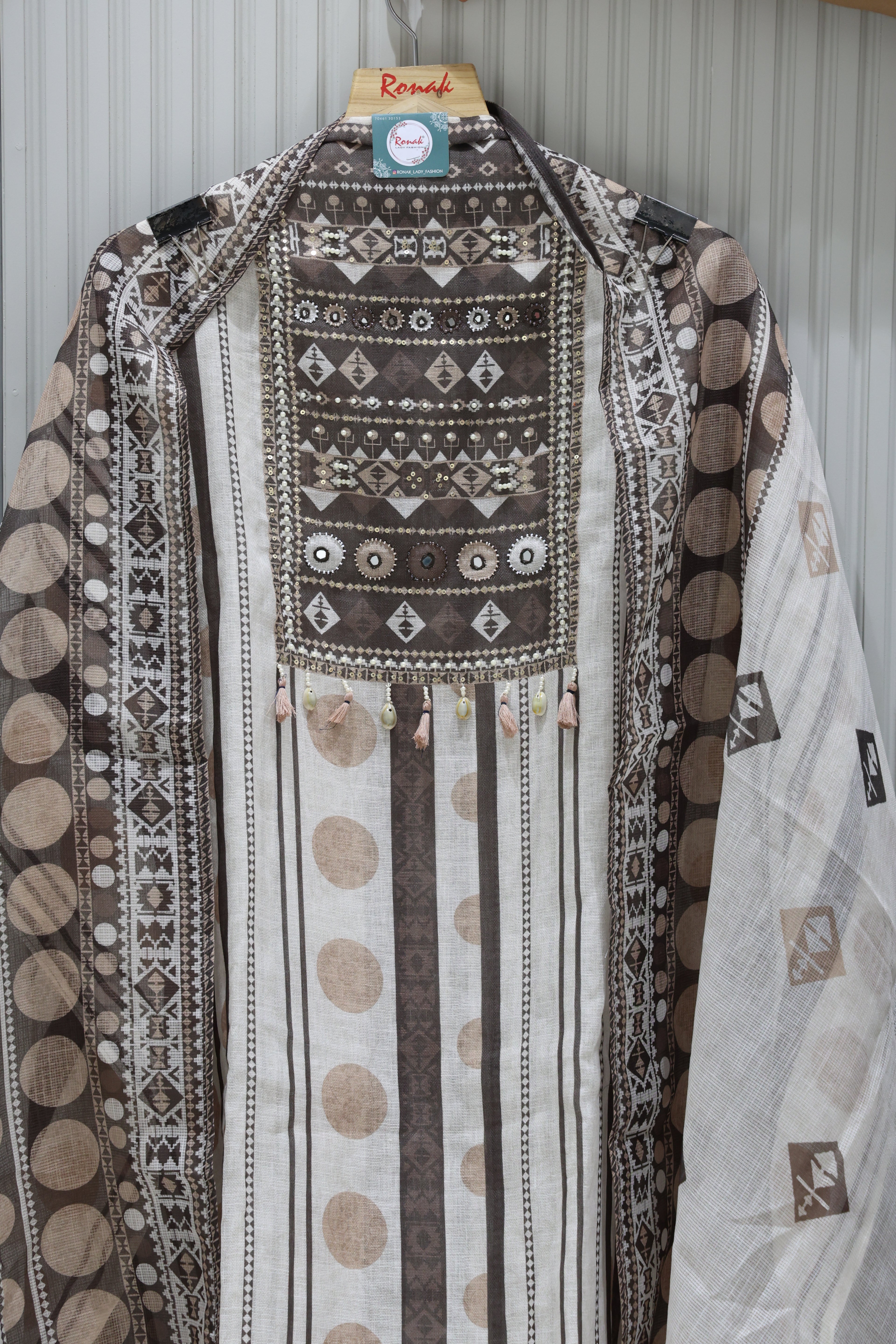 Premium Pure Linen Unstitched Suit & Dupatta