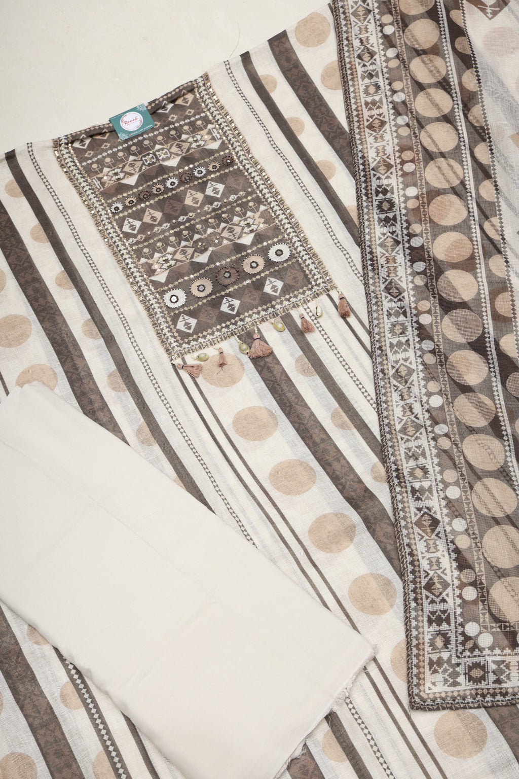 Premium Pure Linen Unstitched Suit & Dupatta