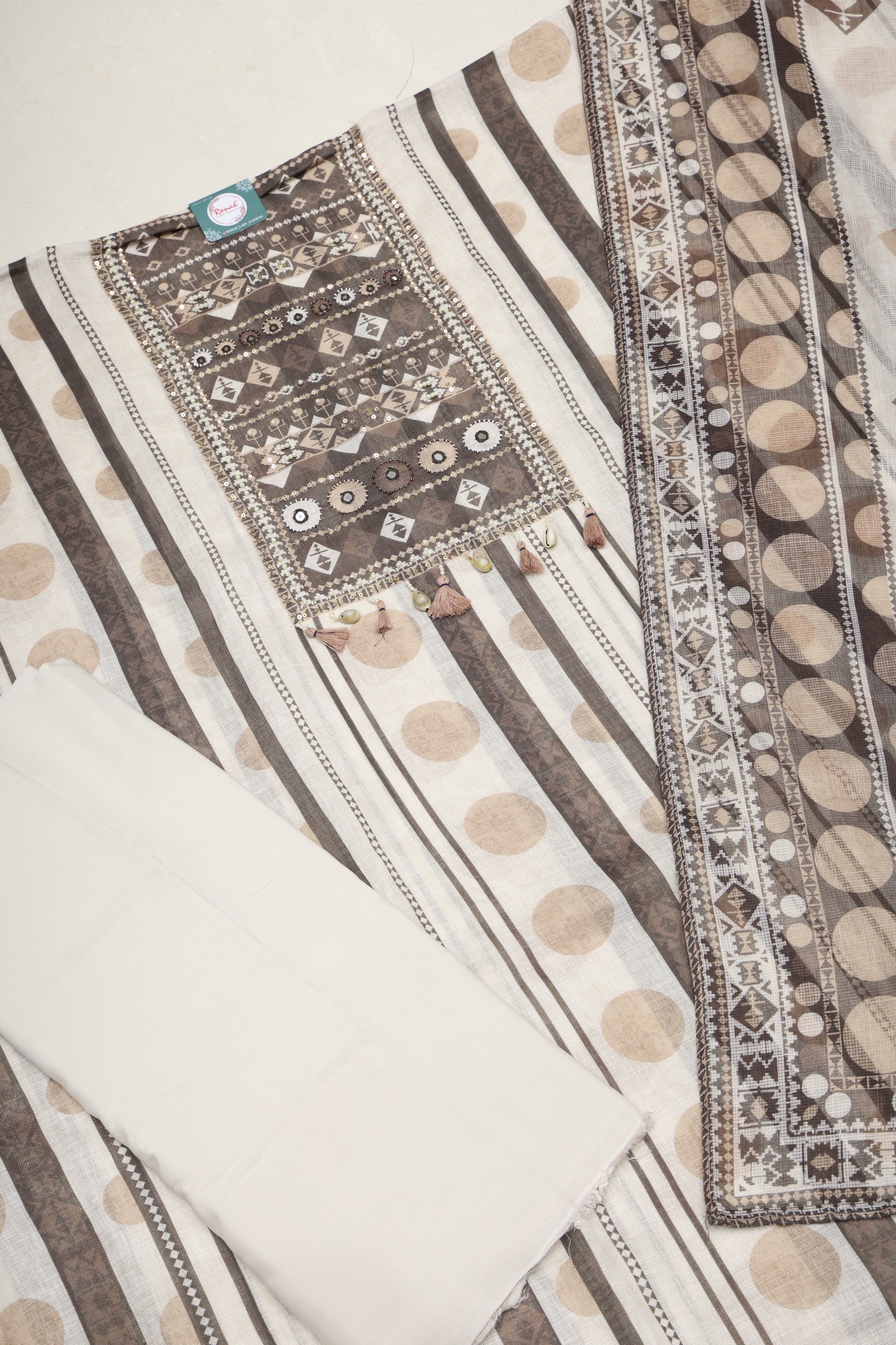 Premium Pure Linen Unstitched Suit & Dupatta