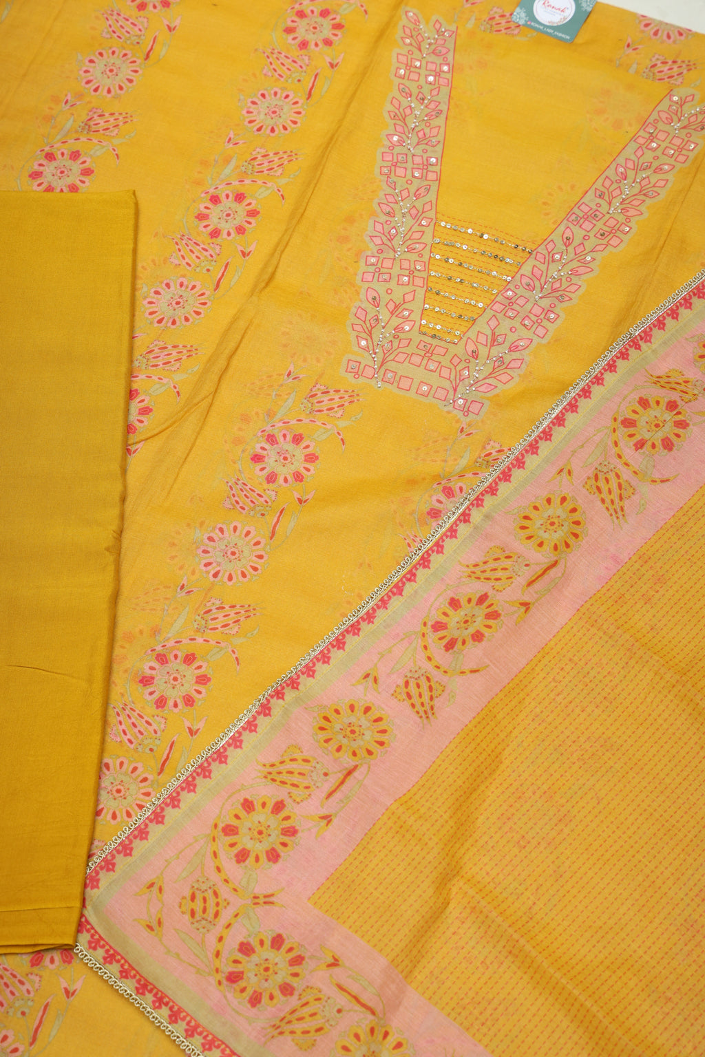 Premium Pure Muslin Digital Print Unstitched Suit with Chiffon Dupatta