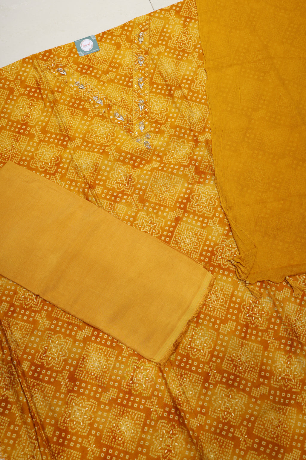 Premium modal silk All-Over Digital Print Unstitched Suit & Dupatta