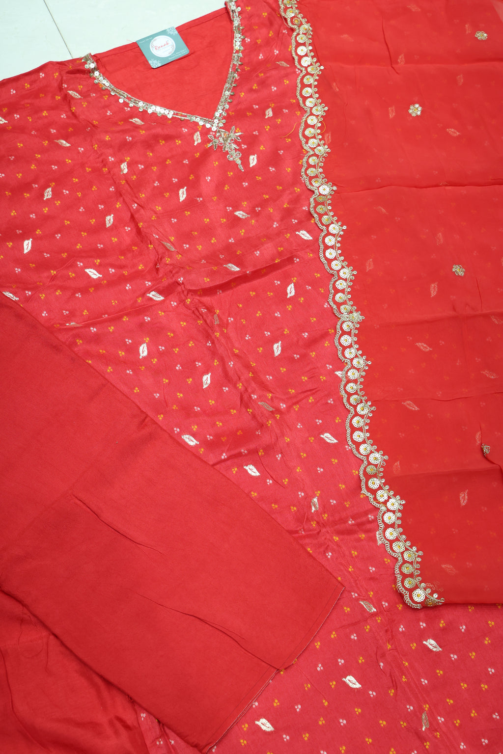 Premium Pure Georgette Unstitched Suit with Kashmiri Work & Dupatta