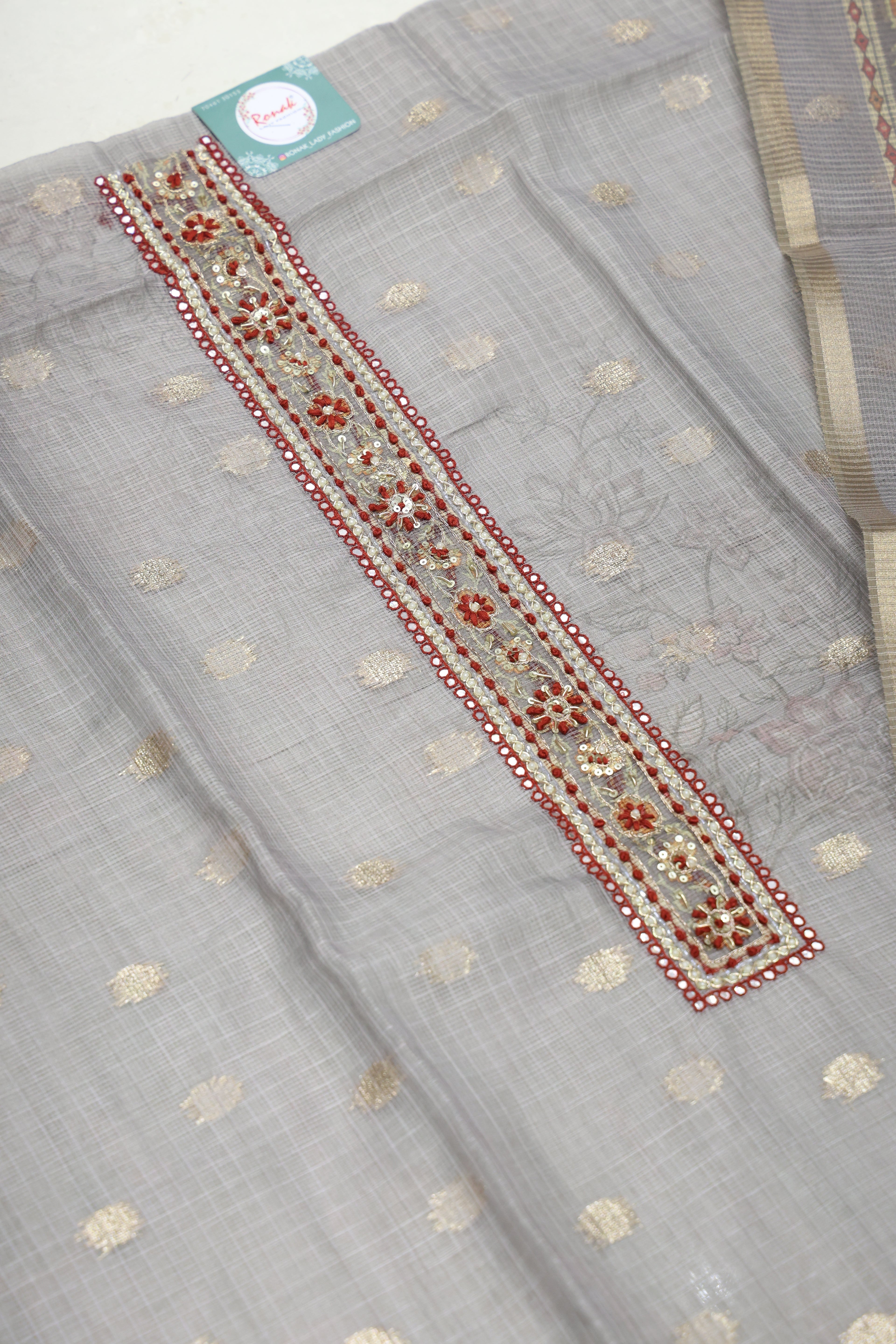 Premium kota doriya Digital Print Unstitched Suit &amp; Dupatta