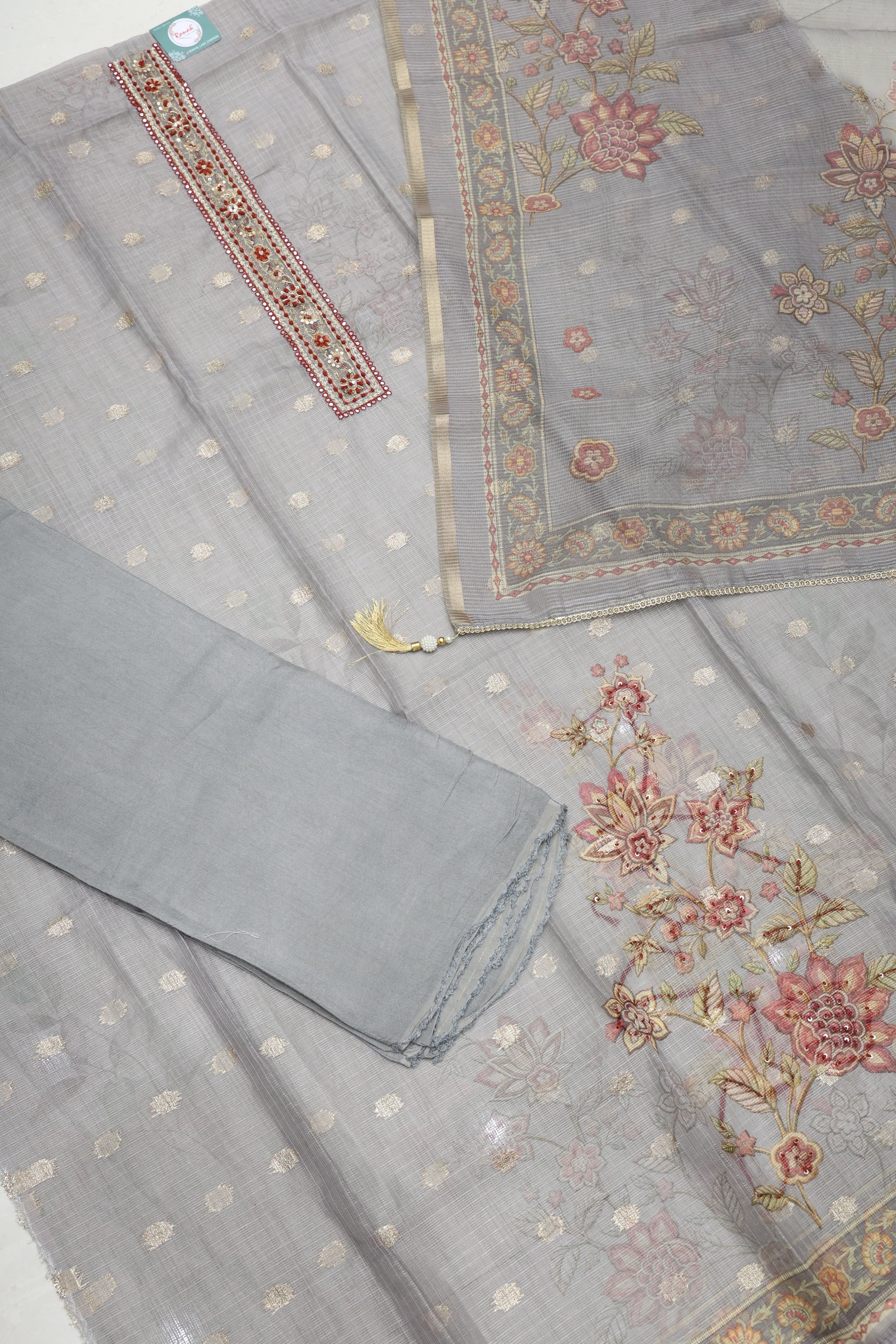 Premium kota doriya Digital Print Unstitched Suit &amp; Dupatta