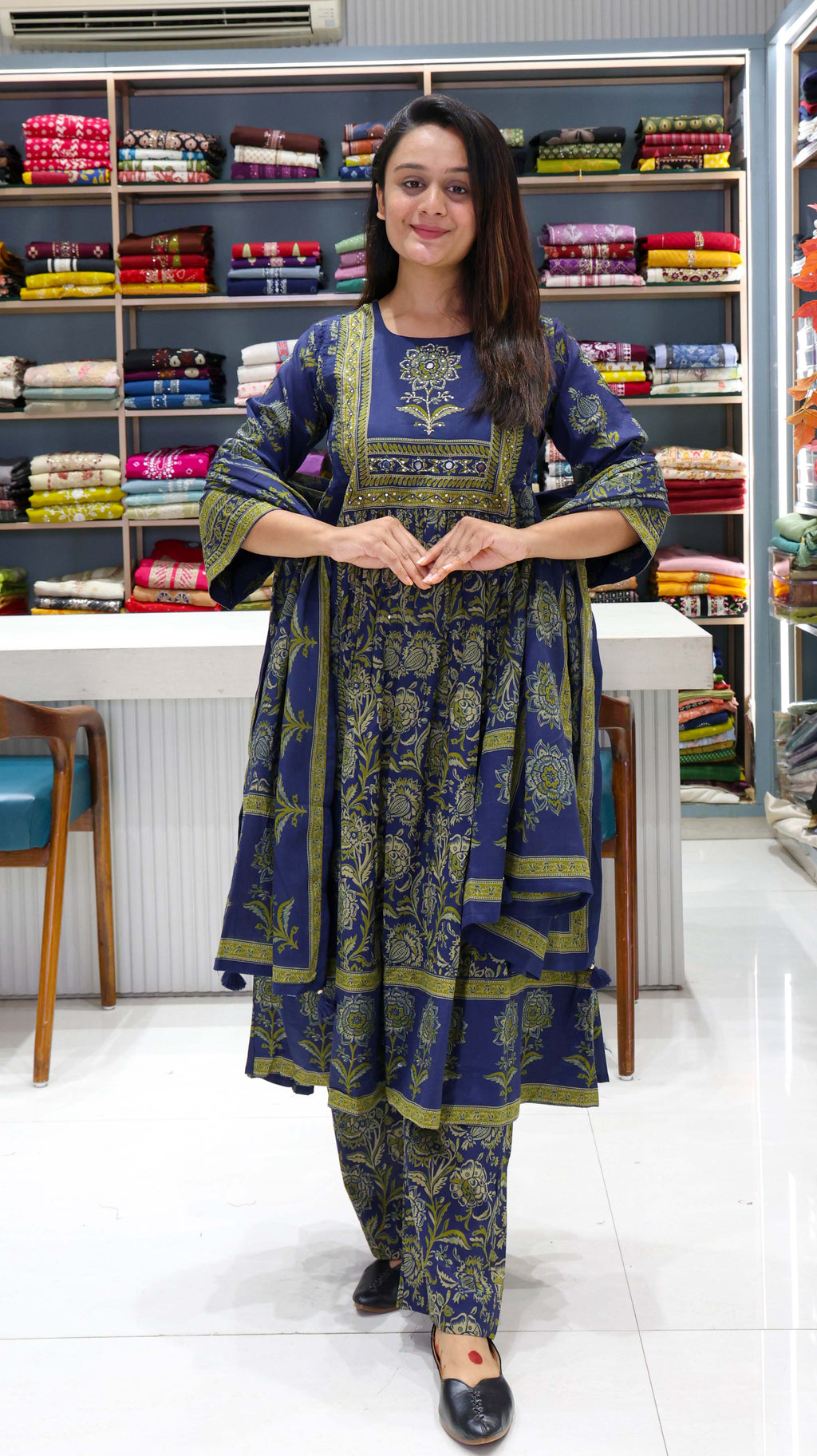 Pure Cotton Anarkali suit