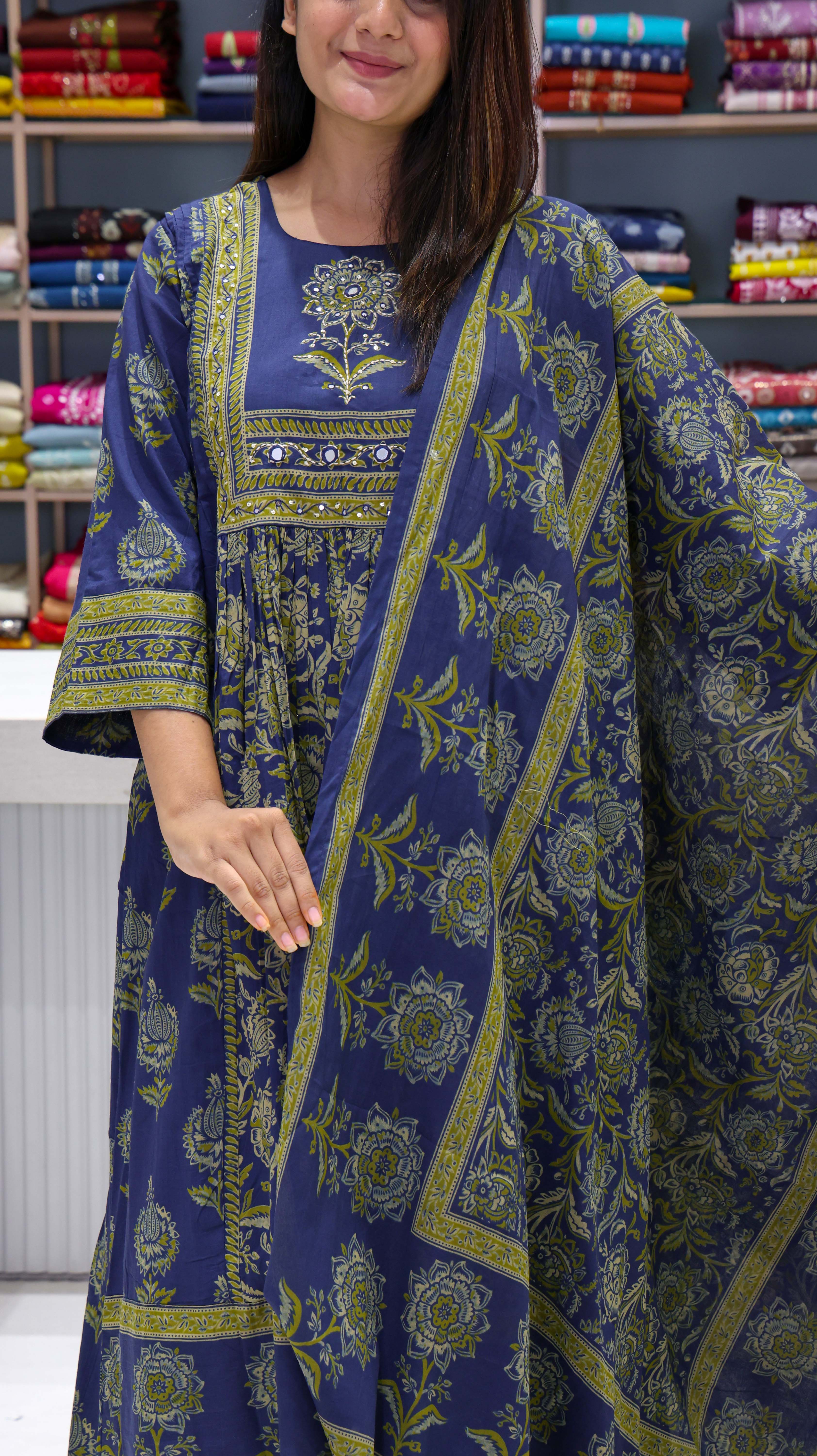 Pure Cotton Anarkali suit