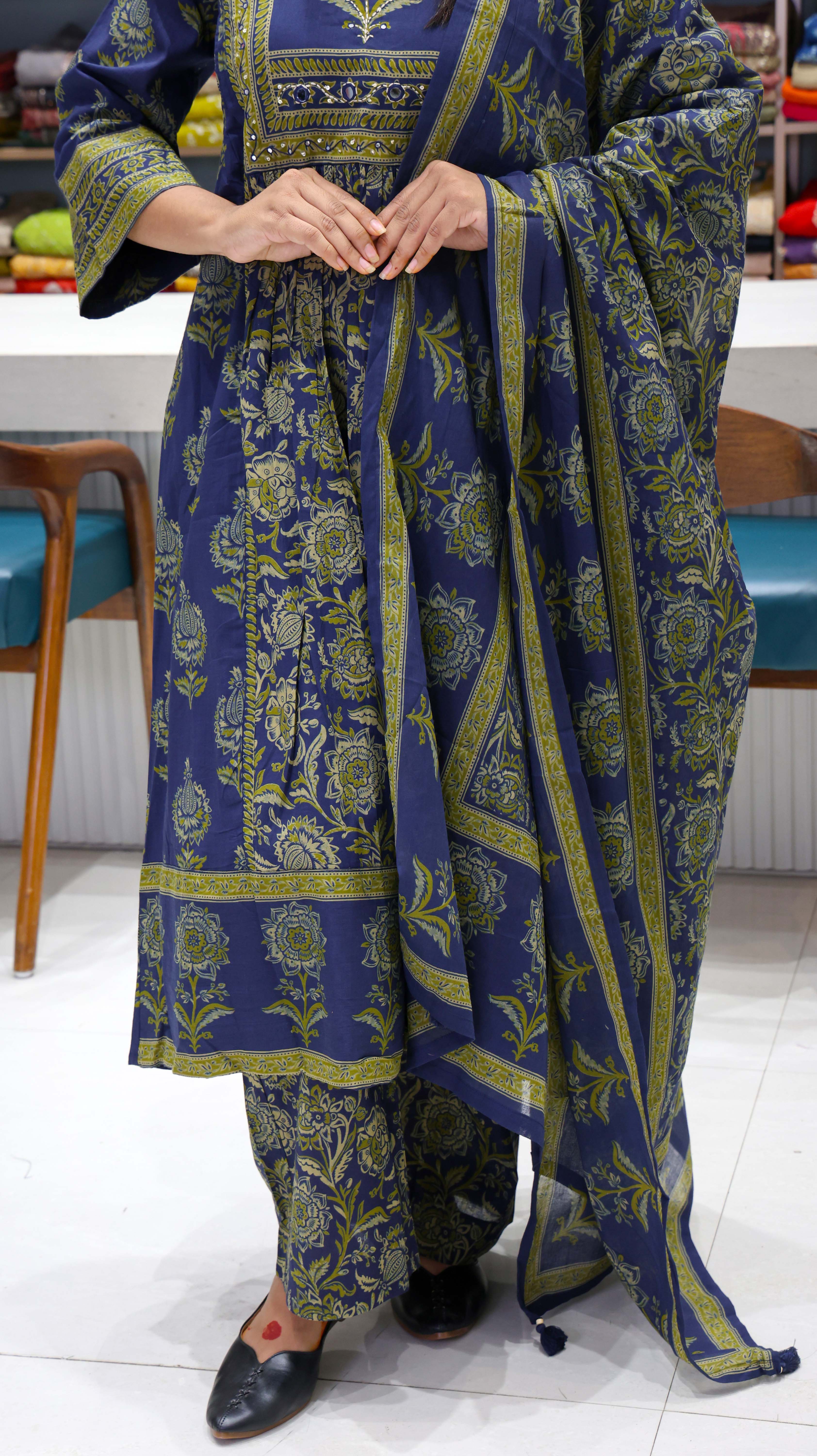 Pure Cotton Anarkali suit