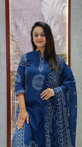 Pure Cotton Straight Cut Dress with Mal Cotton Dupatta
