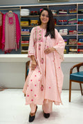 Pure Cotton Salli Thread Work Anarkali Suit
