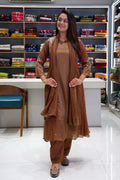 Pure Mal Chanderi Dress with Kanjiwaram Design