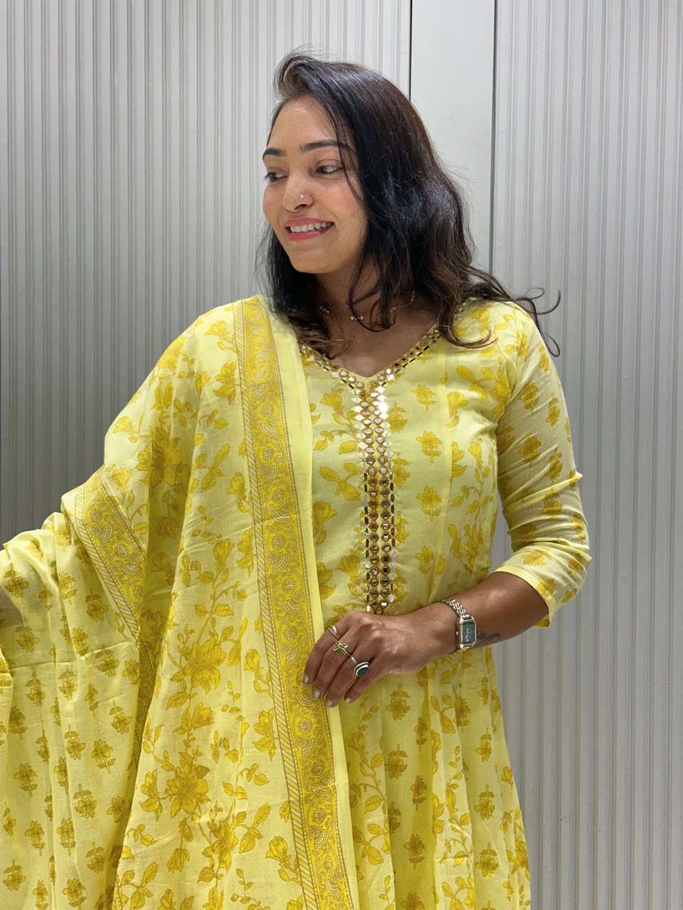 PREMIUM MUL COTTON ANARKALI SUIT.