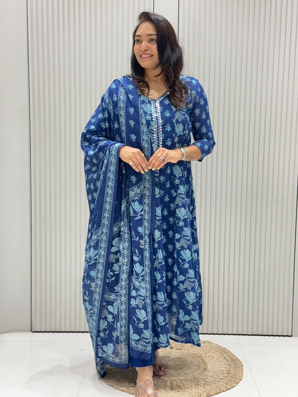 PREMIUM MUL COTTON ANARKALI SUIT.