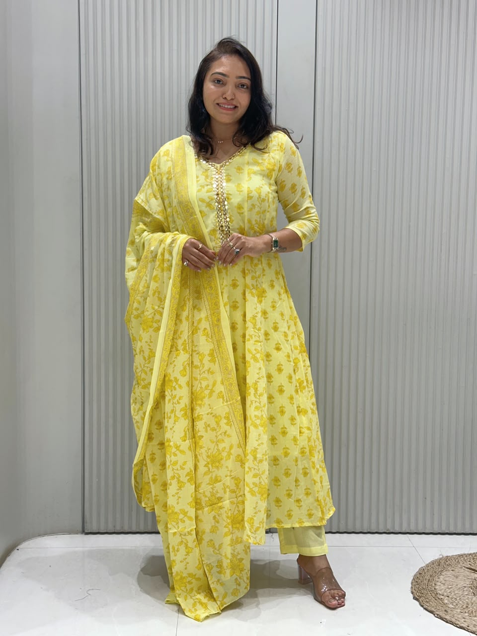 PREMIUM MUL COTTON ANARKALI SUIT.