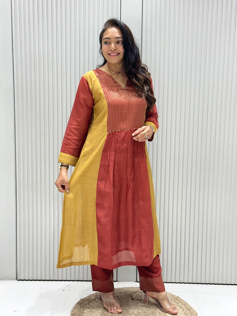 PURE MAL CHANDERI SUIT.