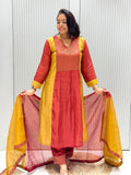 PURE MAL CHANDERI SUIT.