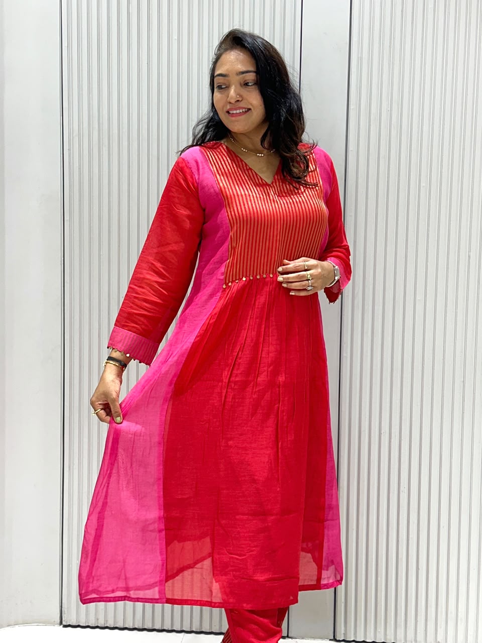 PURE MAL CHANDERI SUIT.